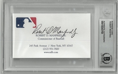 Robert Manfred Autographed Business Card