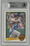 Wade Boggs Autographed 1983 Donruss Rookie Card