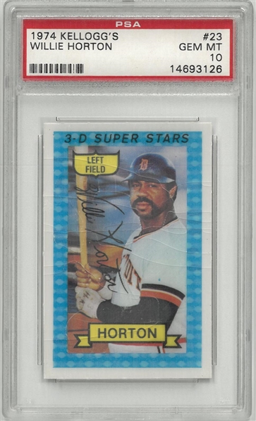 Willie Horton PSA 10 1974 Kelloggs