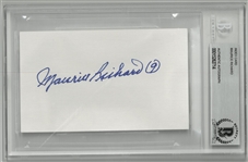 Maurice Richard Autographed 3x5 Index Card