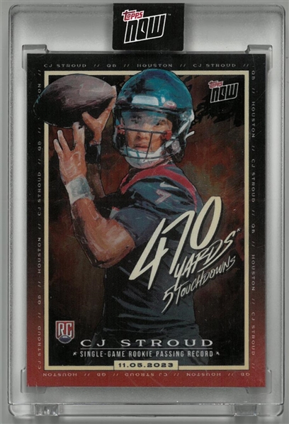 CJ Stroud Rookie Passing Record Topps Now