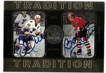 Bobby & Brett Hull Autographed 1998 UD SP Authentic Signatures /352