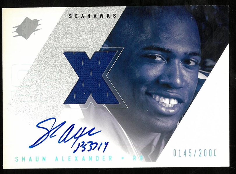 Shaun Alexander Autographed 2000 SPx