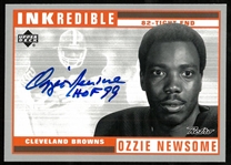 Ozzie Newsome Autographed 1999 Upper Deck Retro Inkredible