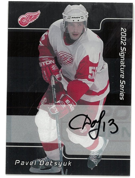 Pavel Datsyuk Autographed 2002 Signature Series