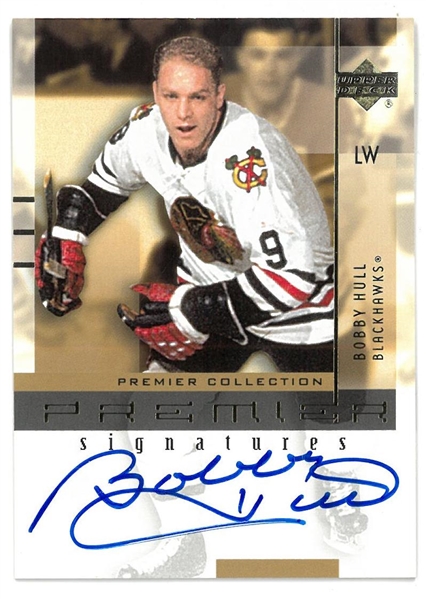 Bobby Hull Autographed 2001/02 Upper Deck Premier Collection Signatures Gold