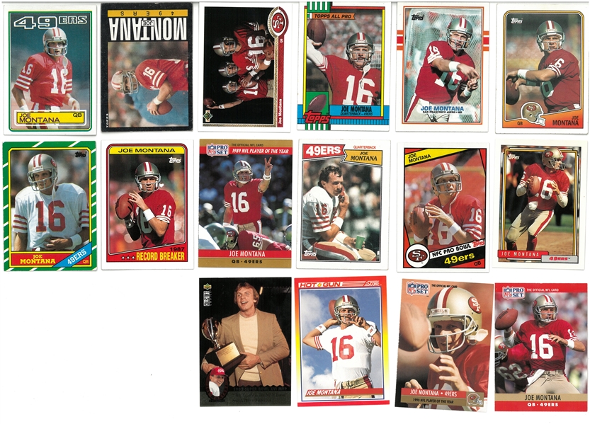 Joe Montana Vintage Card Lot