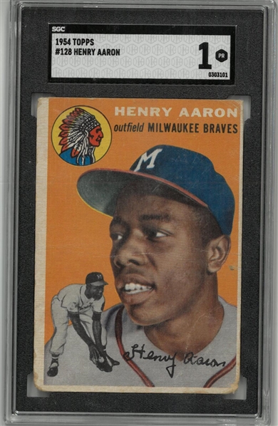 Hank Aaron 1954 Topps Rookie Card 