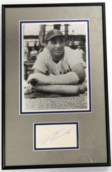 Carl Furillo Autographed Framed Display