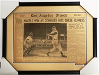 Chuck Connors Framed 1951 Newspaper