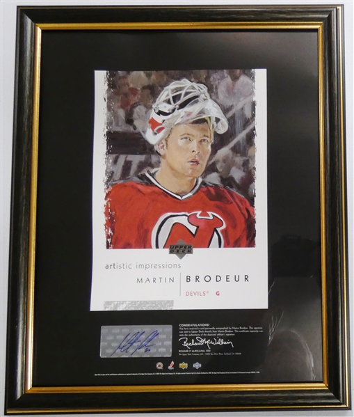 Martin Brodeur Autographed Artistic Impressions