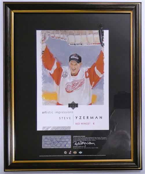 Steve Yzerman Autographed Artistic Impressions