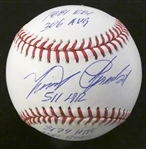 Miguel Cabrera Autographed Career Stats Baseball