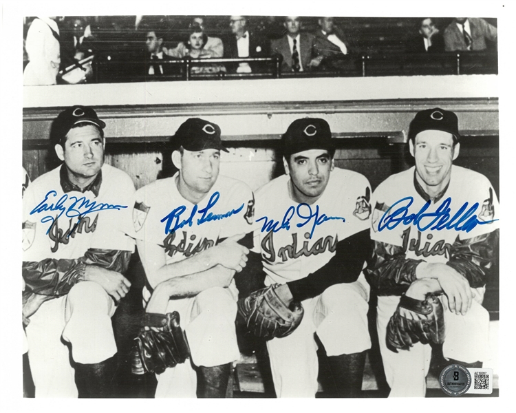1954 Indians Big Four Autographed 8x10