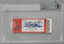Miguel Cabrera Autographed 10 Grade 3000th Hit Ticket