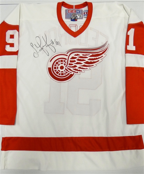 Sergei Fedorov Autographed Red Wings Jersey