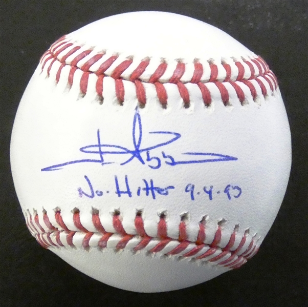 Jim Abbott Autographed Baseball w/ No Hitter