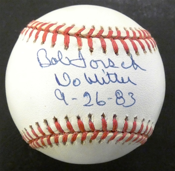 Bob Forsch Autographed Baseball w/ No Hitter