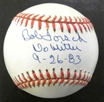 Bob Forsch Autographed Baseball w/ No Hitter