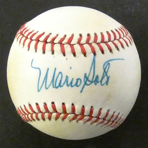 Mario Soto Autographed Baseball