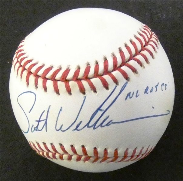 Scott Williamsson Autographed Baseball w/ ROY