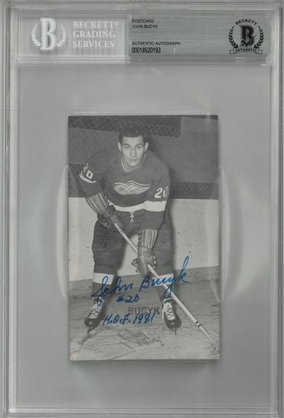 Johnny Bucyk Autographed Postcard