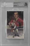 Jean Beliveau Autographed Legends of Hockey Postcard