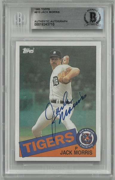 Jack Morris Autographed 1985 Topps