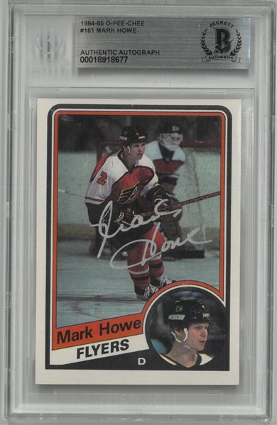 Mark Howe Autographed 1984/85 O-Pee-Chee