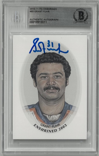 Grant Fuhr Autographed 2000 ITG Enshrined