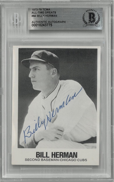 Billy Herman Autographed 1973-79 TCMA