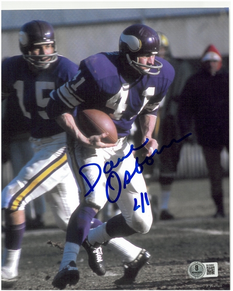 Dave Osborn Autographed 8x10