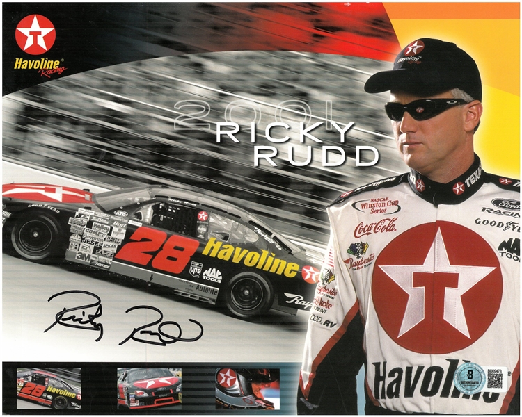 Ricky Rudd Autographed 8x10
