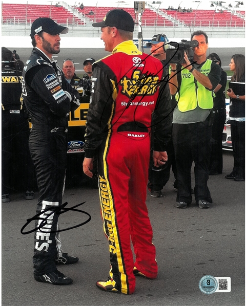 Jimmie Johnson & Clint Boyer Autographed 8x10