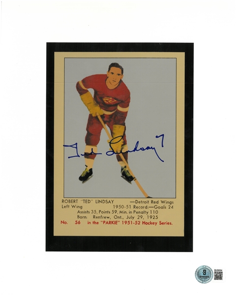 Ted Lindsay Autographed 8x10
