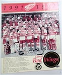 Steve Yzerman Autographed 1991/92 Team Poster