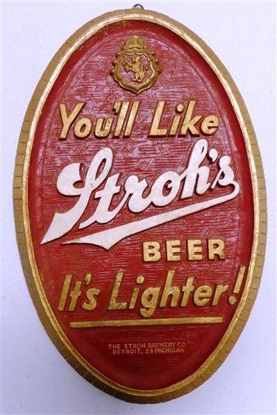 Strohs Beer Sign