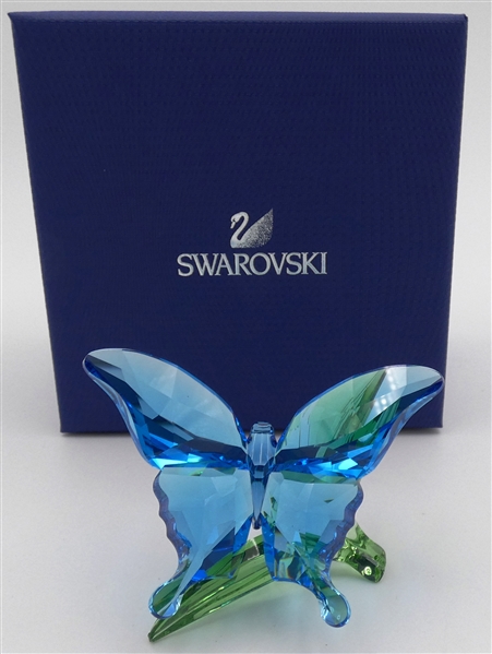 Swarovski Crystal Butterfly on Leaves