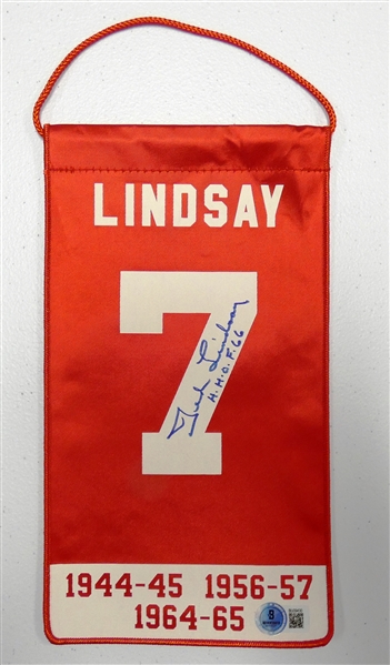 Ted Lindsay Autographed 5x10 Banner