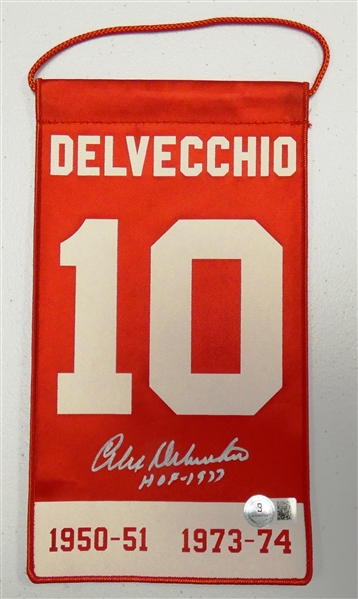 Alex Delvecchio Autographed 5x10 Banner