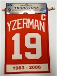Steve Yzerman 14x20 Wool Retirement Banner
