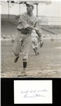 Ernie Shore Autographed 3x5 Index Card w/ Photo