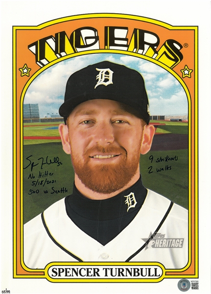 Spencer Turnbull Autographed Large Topps Card
