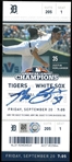Max Scherzer Autographed 20th Win of 2013 Ticket