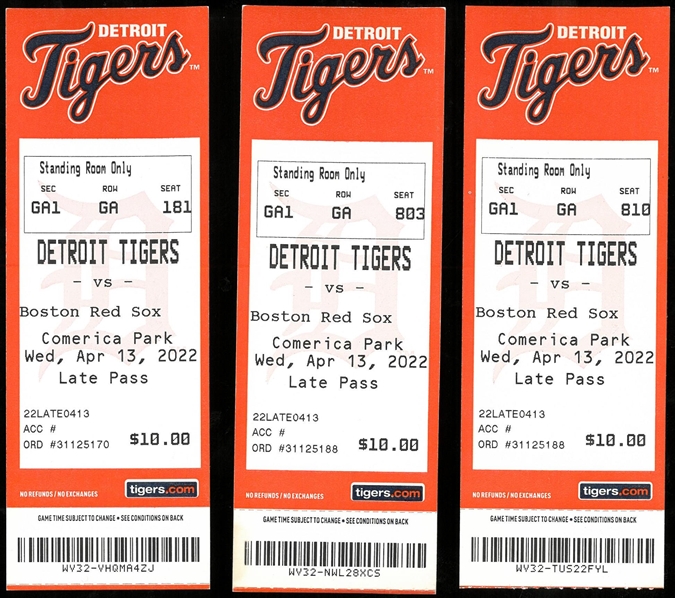 Spencer Torkelson 1st Homerun Ticket Lot of 3