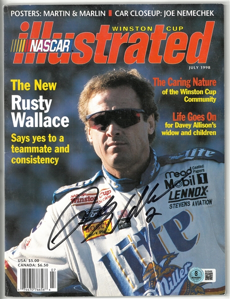 Rusty Wallace Autographed Magazine