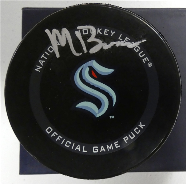 Matty Beniers Autographed Seattle Kraken Puck