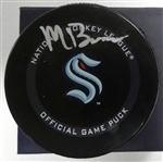 Matty Beniers Autographed Seattle Kraken Puck
