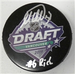 Moritz Seider Autographed Draft Puck