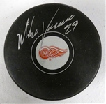 Mike Vernon Autographed Red Wings Puck